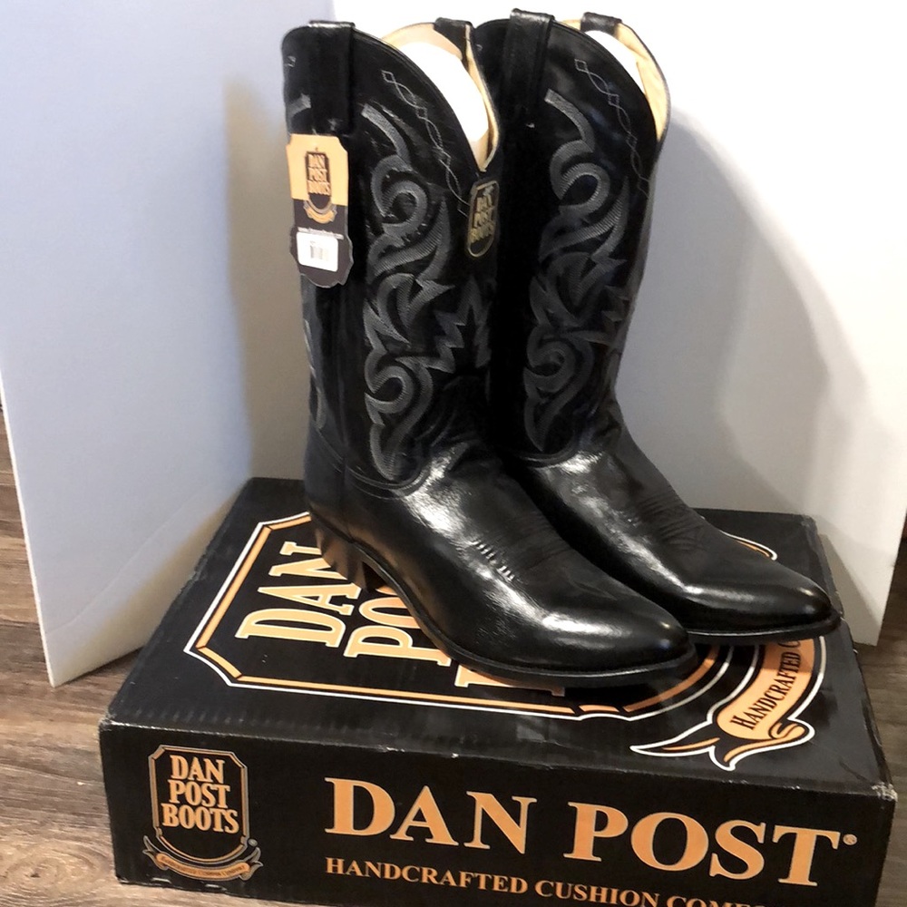 Men’s “NIB” Dan Post Boots DP2110R Black Mignon Corona Size 13D
